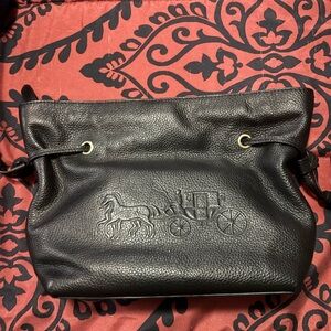 Black Leather Coach Women's Bag